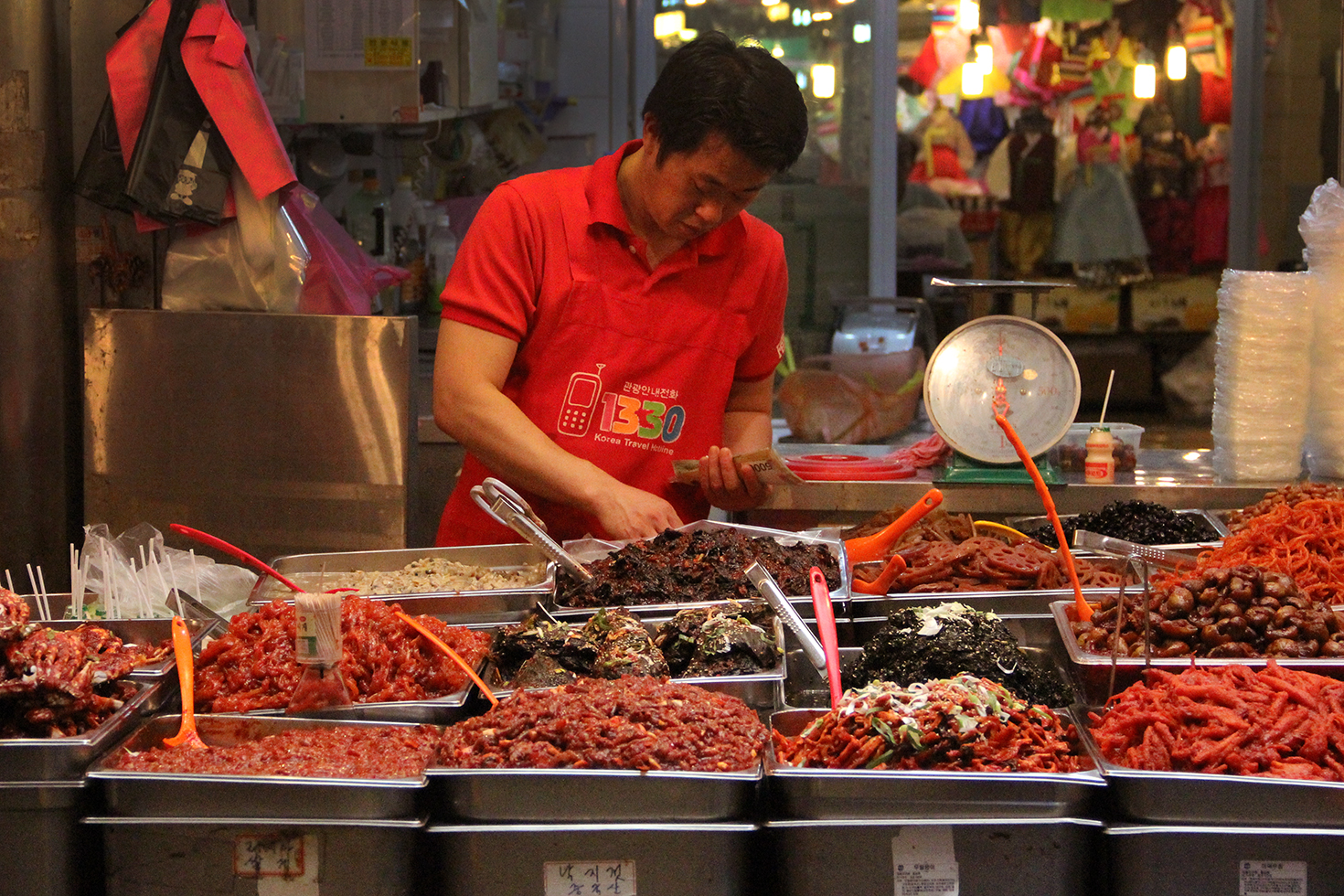 Kimbap and Bindaetteok at Kwang Jang Market | Seoul, South Korea
