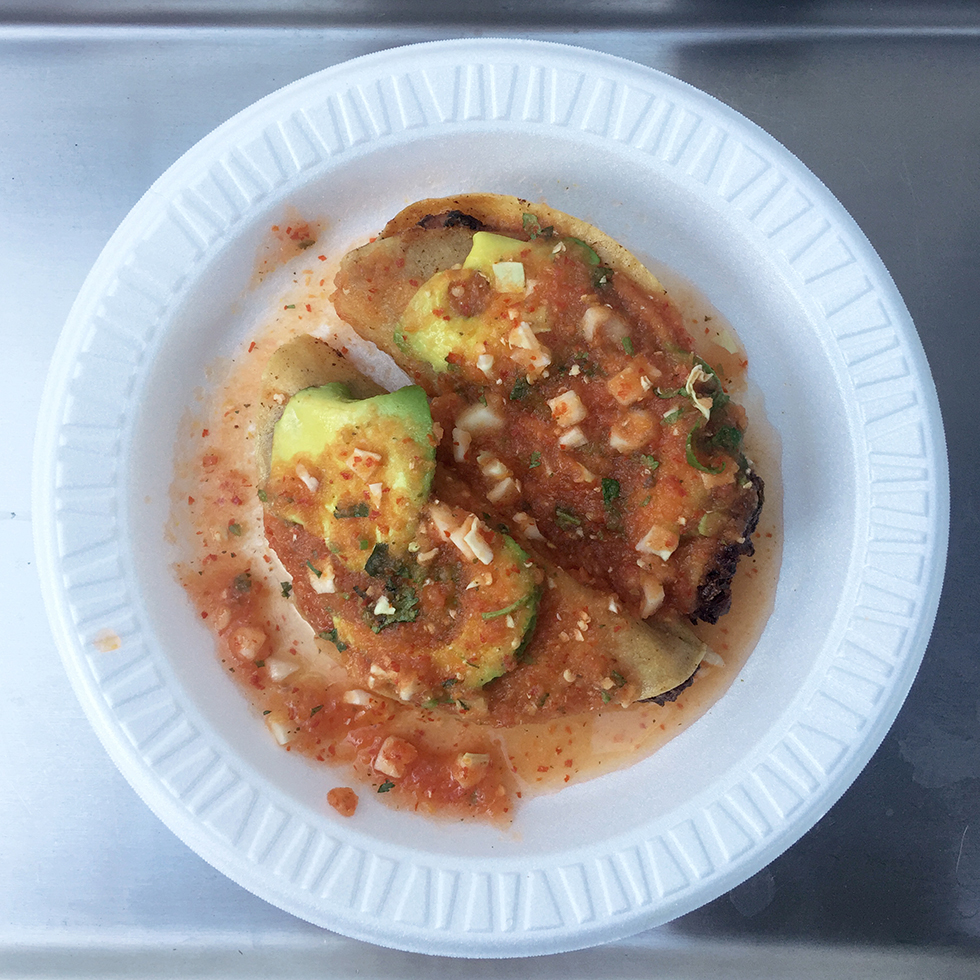Tacos de camaron at Mariscos Jalisco | Los Angeles, California