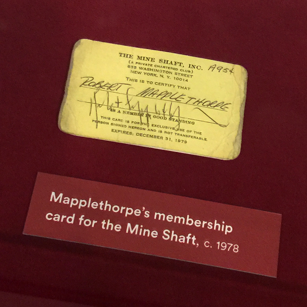 Mapplethorpe's Mine Shaft membership card at Los Angeles County Museum of Art | Los Angeles, California