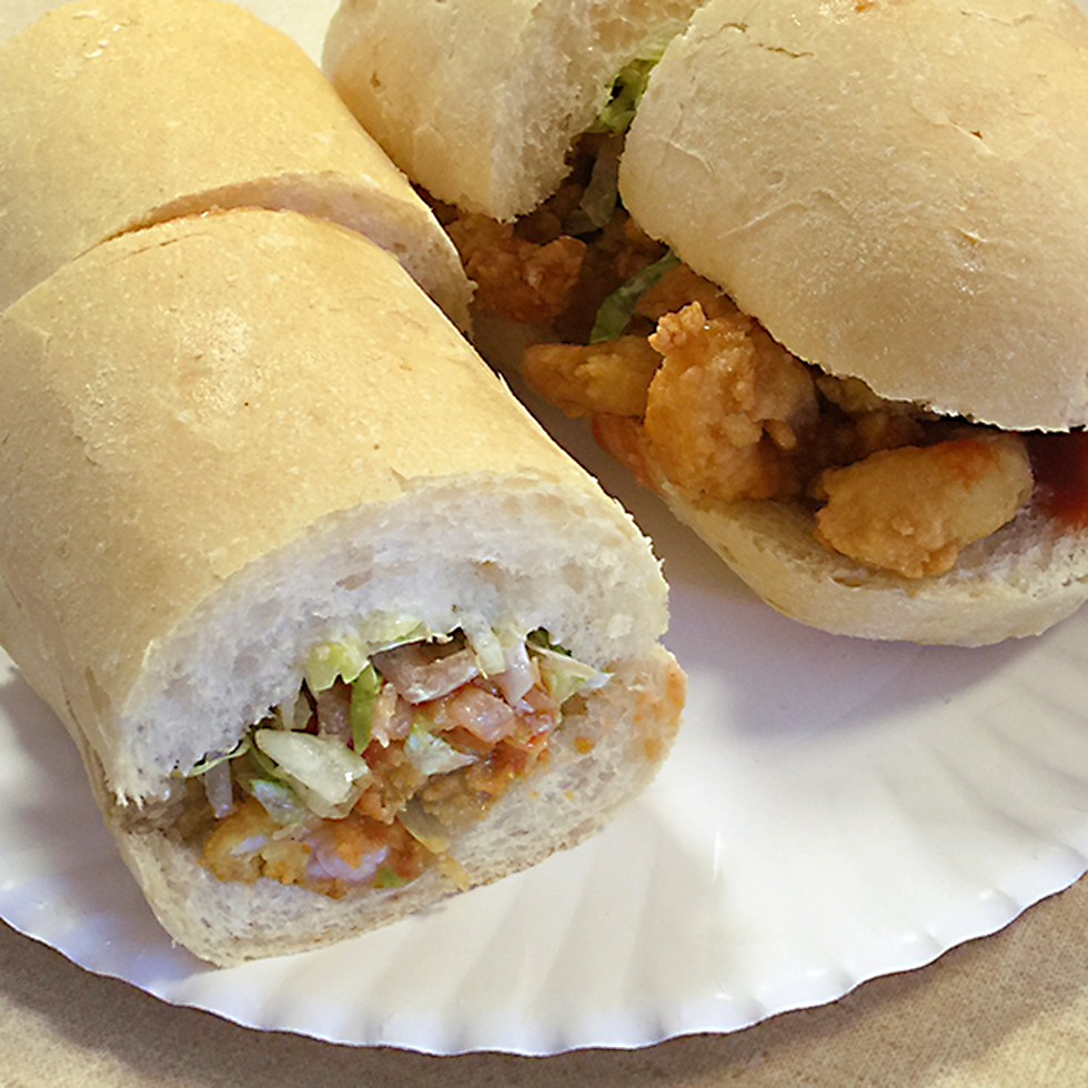 Shrimp and oyster po boy from Domilise's | New Orleans, Louisiana