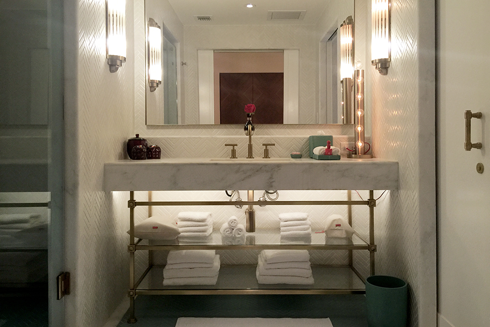 Bathroom in room 1211 at Faena Hotel | Miami, Florida