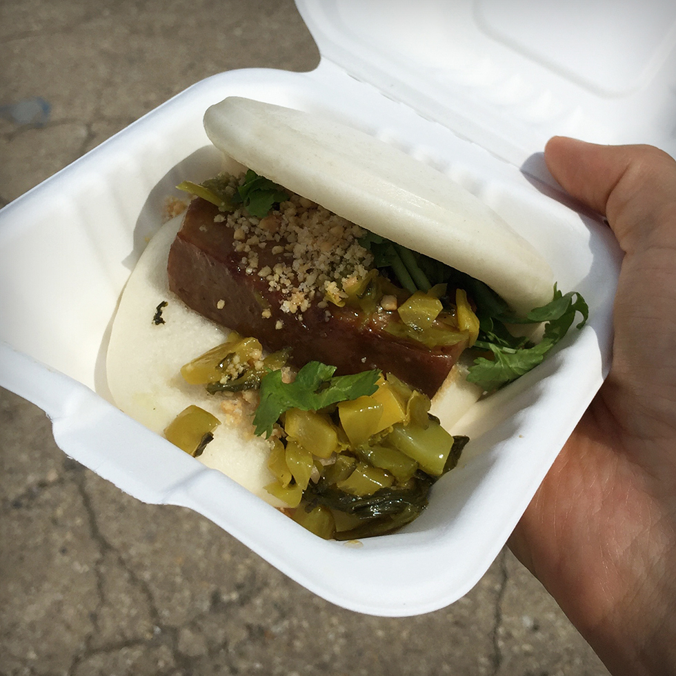 Taiwanese pork belly bun from C Bao at Smorgasburg | Brooklyn, New York
